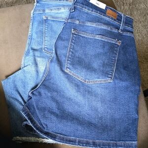 Judy Blue Dark and Light Blue Jean Shorts
